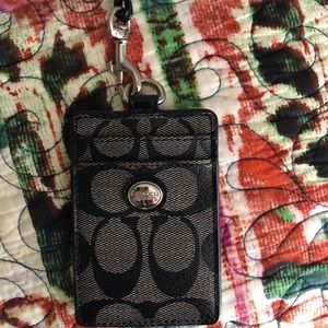 Coach Id Lanyard In Colorblock Signature Canvas